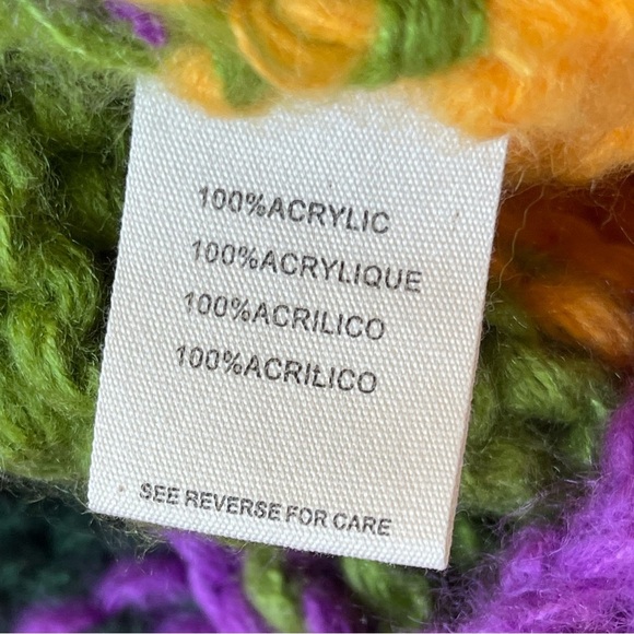 FRNCH knitted color striped chunky sweater Size Medium - Picture 6 of 8